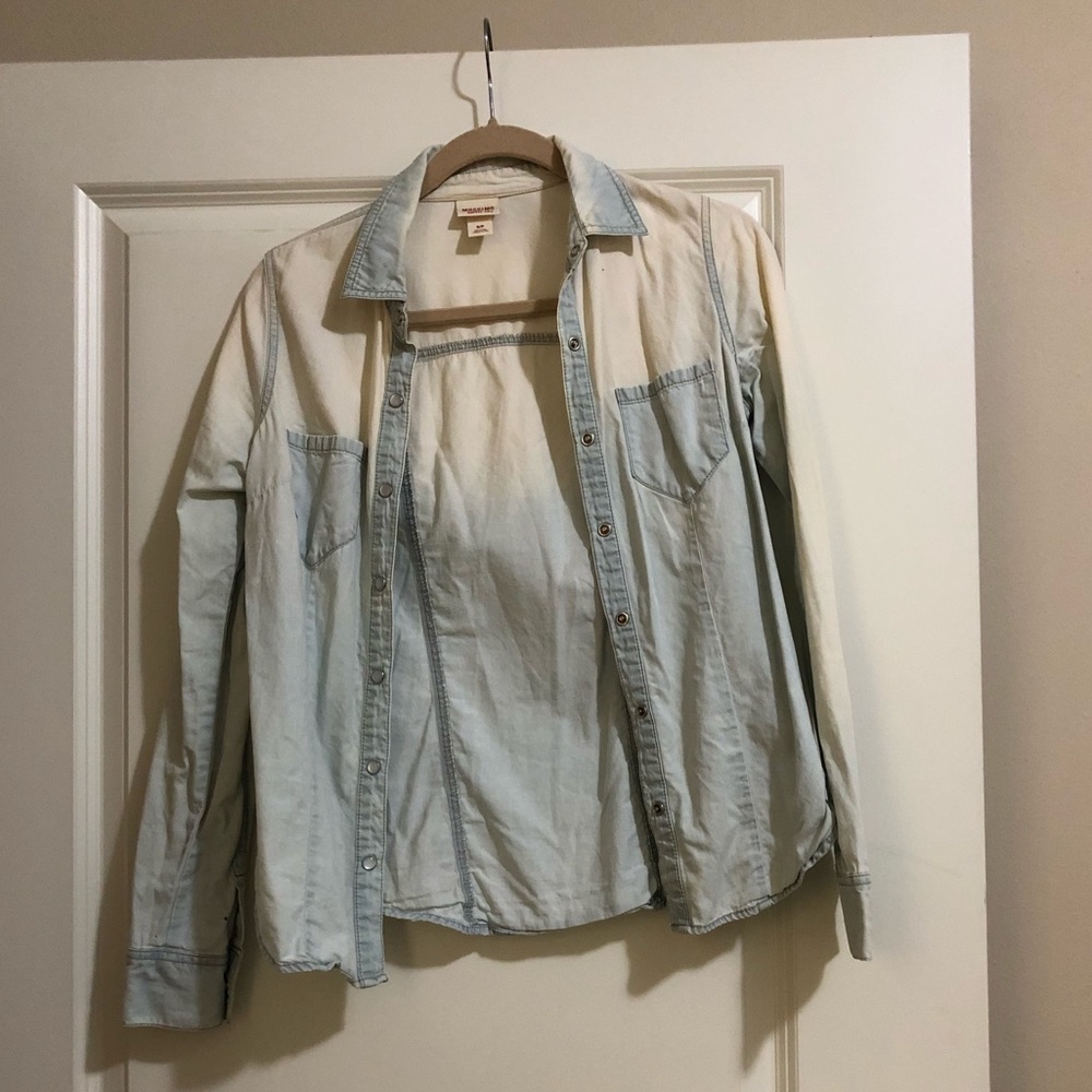 Ombré Denim Button Up